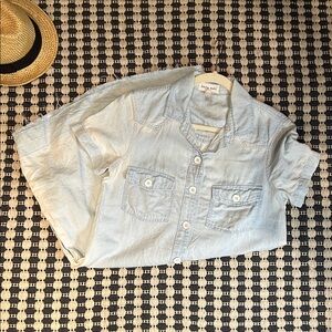 Bella Dahl Cotton/Lyocel/Linen Chambray Shirt Dress